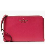 NWB Kate Spade Staci Saffiano Pink Leather L-Zip Wristlet WLR00134 $119 ... - £34.25 GBP