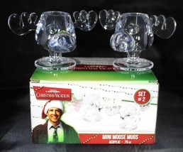 National Lampoon&#39;s Christmas Vacation Griswold Moose Mug Shot Glass Set of 2 NEW - £12.11 GBP