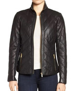 New Women Black Stylish Leather Jacket Handmade Lambskin Casual Biker Mo... - €111,00 EUR