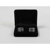 Men's Fashion Cufflinks By J.Valintin Silver/Gold Plated and Stones JVC-3 image 2