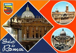 Postcard Italy, Rome A Salute to Roma Historic Sites to Visit - £4.68 GBP