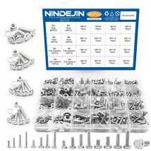 Nindejin 552Pcs M3 M4 M5 M6 Hex Head Bolts And Nuts Set, 304 Stainless Steel - £29.24 GBP