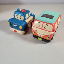 My B Toy Lot Blue Police Car Mini Pull-Back Cop Car and Groovy Camper - $13.98