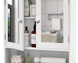 Kitchen Laundry Room Wall Mounted Wooden Storage Cabinet Over Toilet Taohfe - $81.94