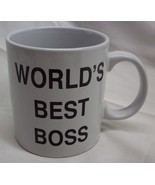 THE OFFICE Michael Scott &quot;WORLD&#39;S BEST BOSS&quot; 4&quot; BIG CERAMIC MUG NEW Peac... - $27.16 CAD