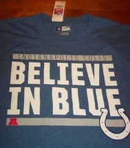 Indianapolis Colts Nfl Football Believe In Blue T-Shirt 3XL Xxxl New w/ Tag - £19.35 GBP