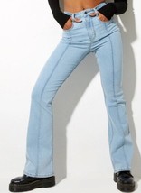 MOTEL ROCKS Seam Flare Jeans in Light Wash (MR33) - £29.96 GBP