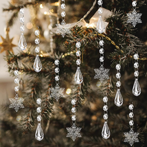 38PCS Christmas Tree Crystal Decorations Winter Snowflakes Christmas Ici... - $12.60