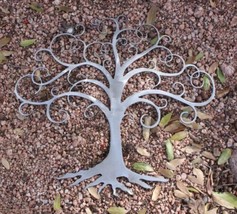 Swirled Tree of Life - Metal Wall Art - Silver 24&quot; - £64.99 GBP