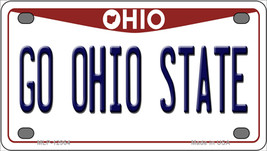 Go Ohio State Novelty Mini Metal License Plate Tag - £11.74 GBP
