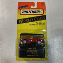 Matchbox Red Dodge Viper Super World Class #40 Car 1993 New Sealed Card - £3.91 GBP