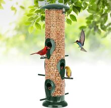 Weather-Resistant Metal Bird Feeder with 6 Ports - Perfect for Finches, ... - $38.56