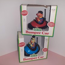 Vintage 1990 Sesame Street Bert &amp; Ernie Bumper Cars NIP Illco Bump &amp; Go Muppets - £47.37 GBP