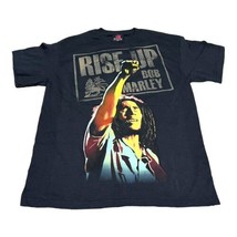 Bob Marley Graphic Tee Tshirt Rise Up Short Sleeve Black Mens M Zion Reggae - £22.76 GBP