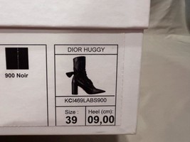 Christian Dior Black Huggy Boot Box Dust Bag Excellent 39 $1590 - £553.02 GBP