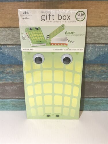 Primary image for Hallmark Kids Crocodile Gift Box Green Google Eyes Fun 3D Cute Birthday