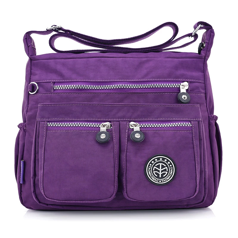 Women Nylon Shoulder Bags Female Solid Zipper Luxury Female Handag Desig... - £37.80 GBP