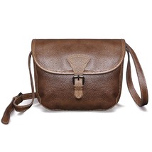 New Vintage Genuine Leather Women Bag Simple Solid Color Natural Soft Cowhide Le - £78.10 GBP