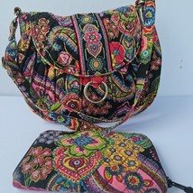 VTG Vera Bradley Saddle Crossbody Bag &amp; Wallet Set Symphony In Hue Retir... - €30,69 EUR