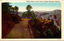 Colorado Wildcat Point Lariat Trail Lookout Mountain No Cancel Antique Postcard - £5.87 GBP