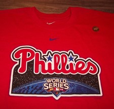 Philadelphia Phillies Mlb Baseball World Series 2009 T-Shirt Nike Large New - £15.82 GBP