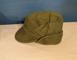 VTG Cap Cold Weather Permeable Size L 7 1/8 - 7 1/4 Army Green Military ... - $19.34