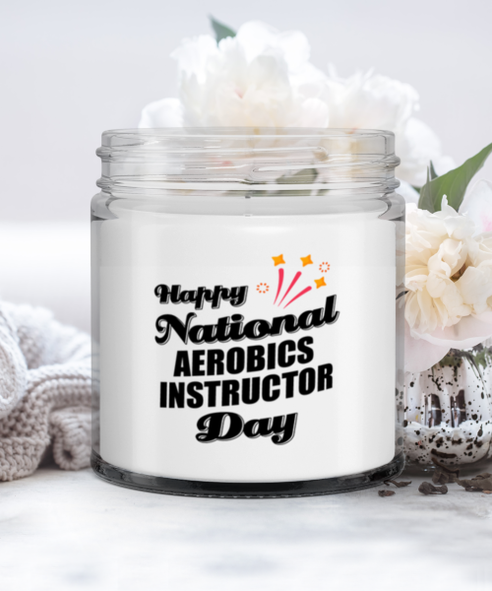Funny Aerobics Instructor Candle - Happy National Day - 9 oz Candle Gifts For  - £15.99 GBP