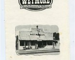 Wetmore Smokehouse &amp; Saloon Menu Wetmore Road San Antonio Texas  - £11.11 GBP