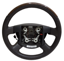 08 09 Ford Taurus x gray leather and wood grain steering wheel 8G13-3F56... - $59.39