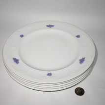 Set of 5 Adderley Bone China Embossed Blue Chelsea Dinner Plates Discont... - $89.95