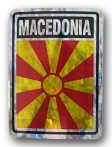 K&#39;s Novelties Macedonia Country Flag Reflective Decal Bumper Sticker - $3.45