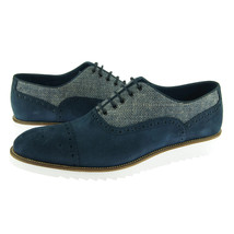 Alex D &quot;Hampton&quot; Brogue Oxford, Men&#39;s Dress/Casual Shoes, Blue Suede - £83.68 GBP