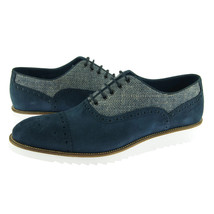 Alex D &quot;Hampton&quot; Brogue Oxford, Men&#39;s Dress/Casual Shoes, Blue Suede - $1,995.78 MXN