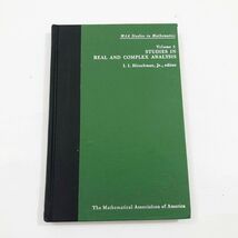 MAA Studies in Mathematics Real &amp; Complex Analysis by Hirschman 1965 HB - $23.94
