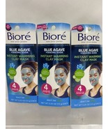 (3) Biore Blue Agave And Baking Soda Instant Warming Clay Mask 0.25oz 4 ... - $10.46 CAD