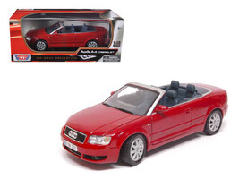 Audi A4 Red Convertible 1/18 Diecast Car Motormax - £48.26 GBP