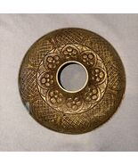 Vintage Antique Cast Brass Gilt Bronze Flower Chandelier Canopy - $1,099.37 MXN