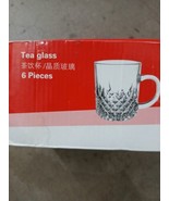 6 Blinkmax Coffee or Tea Clear Glass Cups NIB -  - $20.00