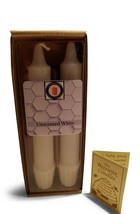 100 Percent Pure White Beeswax 6&quot; Colonial Taper Candle Pair, Unscented, Tapers - £12.09 GBP