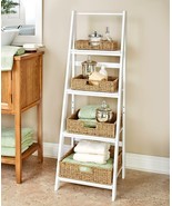 Classic Ladder Shelf Bookcase Cabinet Furniture WHITE Ladder Shelving Unit - £39.30 GBP+