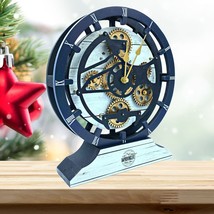 Desk Clock 10 Inches with Real Moving Gear convertible into Wall clock (... - £93.03 GBP