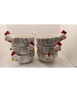 Set of 6 ~ 7&quot; Round Chicken Rooster Ceramic Dip Bowls NWT - $49.36 CAD