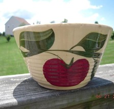 vintage OVENWARE APPLE WATT #7 mixing bowl baking yellow green leaves red apple - £25.30 GBP