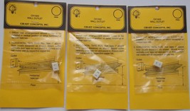 Vintage 3 Packages Doll House Cir-Kit Concepts CK1003 Wall Outlet - $3.99