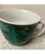 Starbucks Coffee Holiday Mug 2014 Green Turquoise Christmas Trees 14 Oz - $242.14 MXN