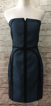 O&#39;2nd *Spaghetti Strap Woven Texture Mini Dress NEW Size 8 Blue Black - £27.14 GBP