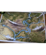 Whisper Vale Color Fantasy Land Barrier Steppes RPG Map Print Poster 44&quot;... - $547.32 MXN