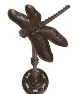 Cast Iron Rustic Cottage Whimsical Garden Dragonfly Bird Feeder Bath Statue - $672.39 MXN