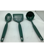 Ekco Nylon Kitchen Utensils Green Slotted Spatula Spoon Ladle USA Vintag... - $402.48 MXN