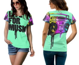 Live For Music  T-Shirt Tees  For Women - £17.15 GBP